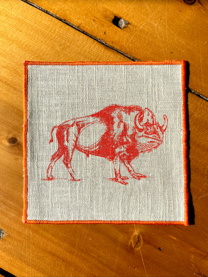 Mystical Creatures on Natural Linen